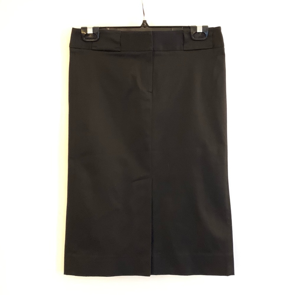 EUC Theory Black Front Slit Pencil Skirt-4